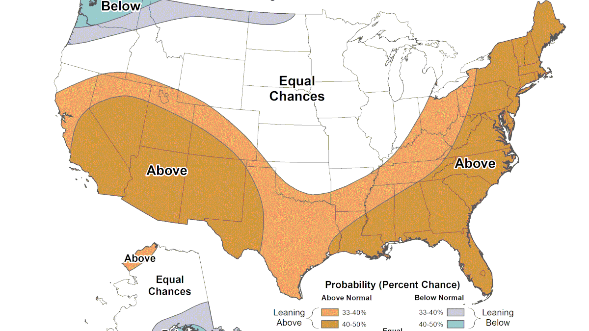 La Niña likely means above average temperatures expected this upcoming winter in Virginia.