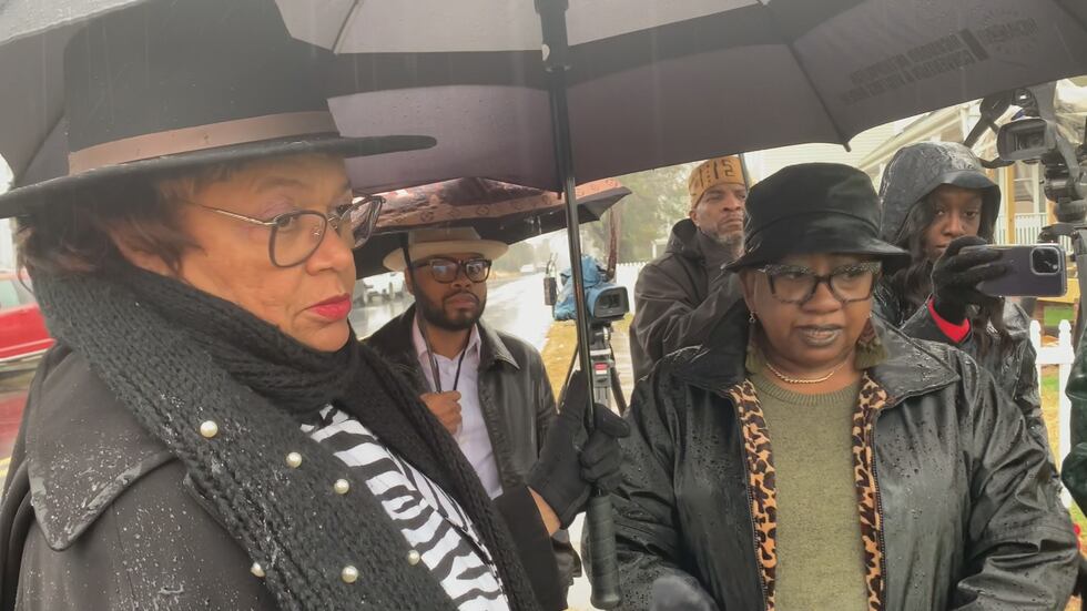 6th district councilwoman Ellen Robertson was joined by public works, traffic control and...
