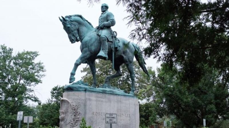 A statue of Confederate Gen. Robert E. Lee in Charlottesville that white supremacist...