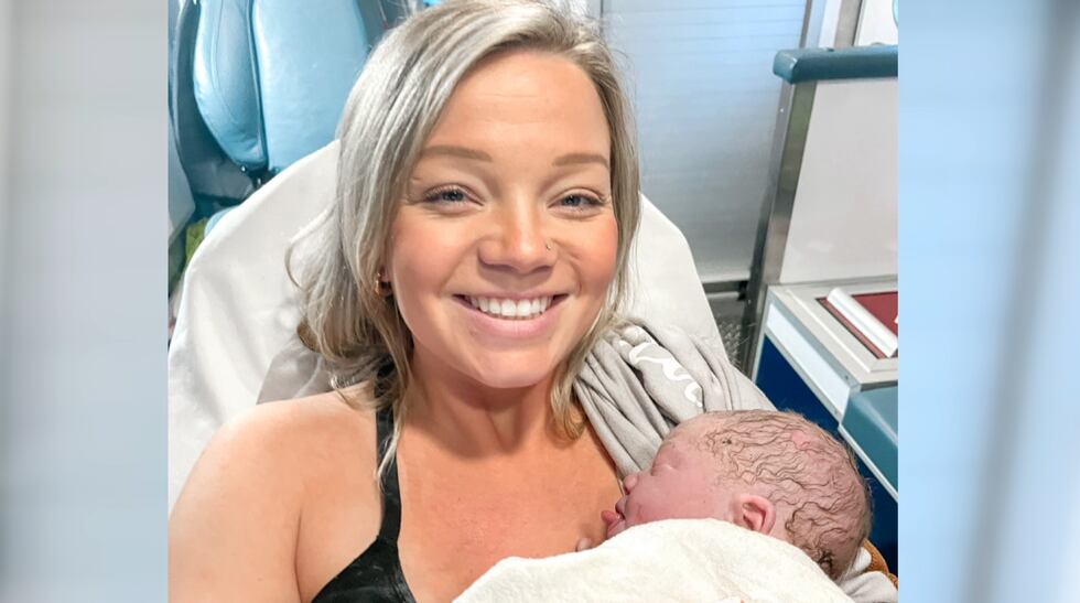 A baby was delivered on the side of the road in Hanover.