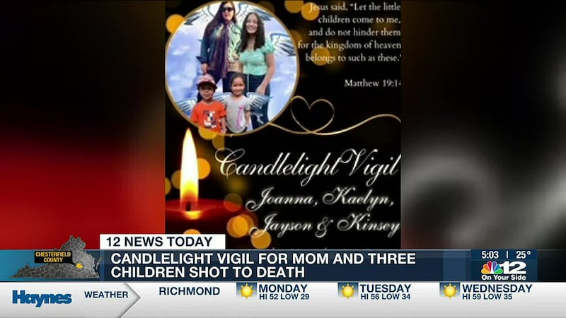 Candlelight vigil for family killed inside home