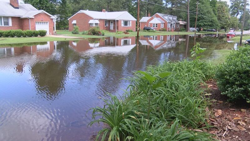 Neighbors experienced high flood levels in their neighborhood. (Source: NBC12)
