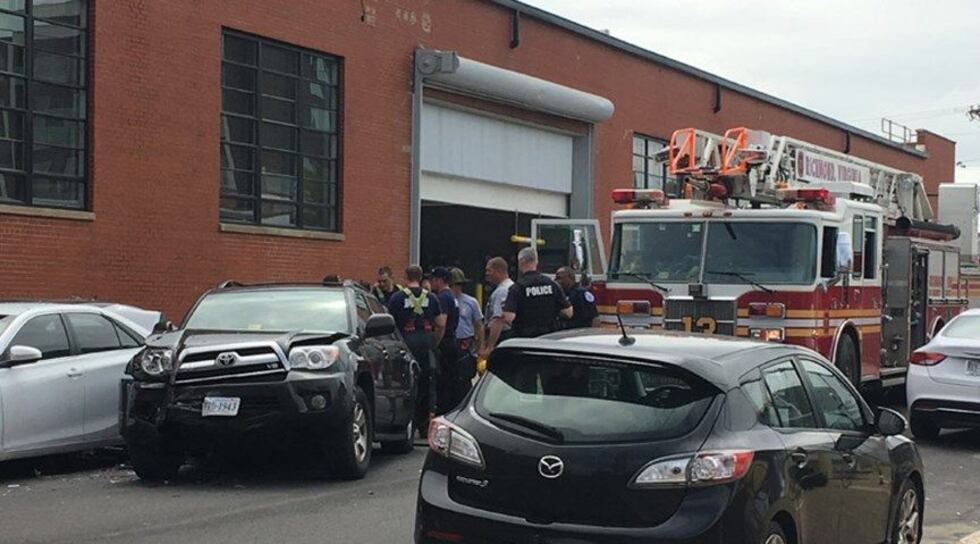 Police say a driver crashed into several cars on Wednesday afternoon. (Source: NBC12)