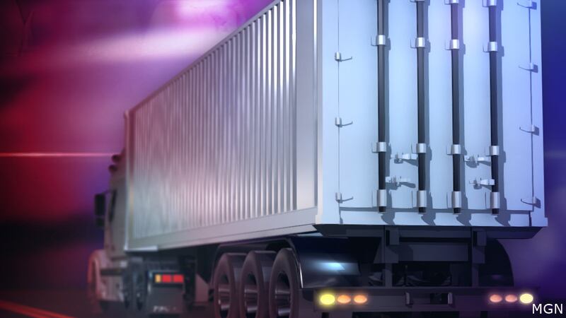 A tractor-trailer overturns on I-195 dumping more the 40,000 lbs of dog food.