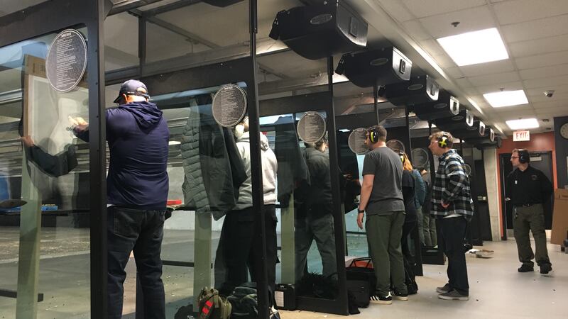 Customers at Colonial Shooting Academy, which is at risk if a certain House Bill becomes law.