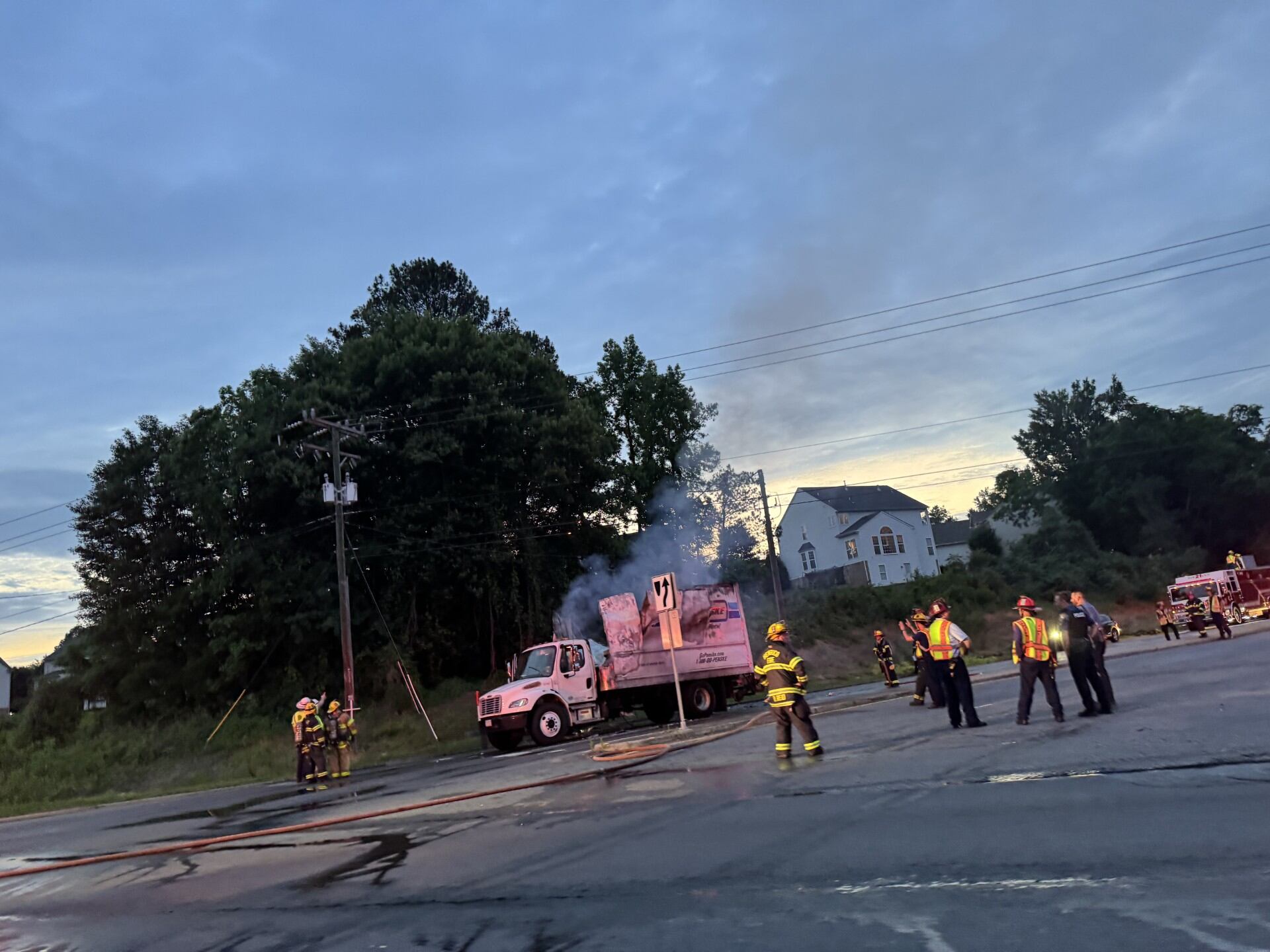 Box truck explodes, catches fire, causing lane closures - Vimarsana News