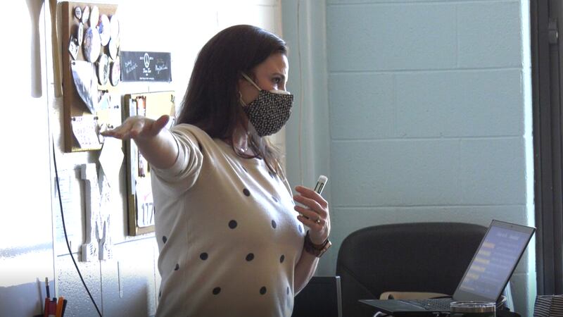 ACPS Teacher instructs students during class.