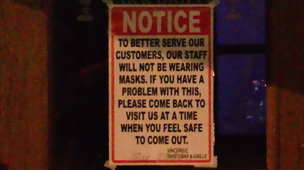 Berea restaurant posts ‘our staff will not be wearing masks’ sign on door amid coronavirus crisis