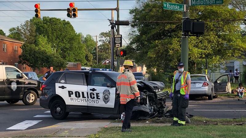 A Richmond Police vehicle was involved in a crash Tuesday afternoon.