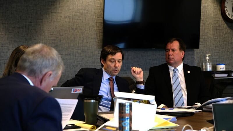 Virginia ABC CEO Travis Hill speaks during an ABC Board of directors meeting on March 20, 2023.