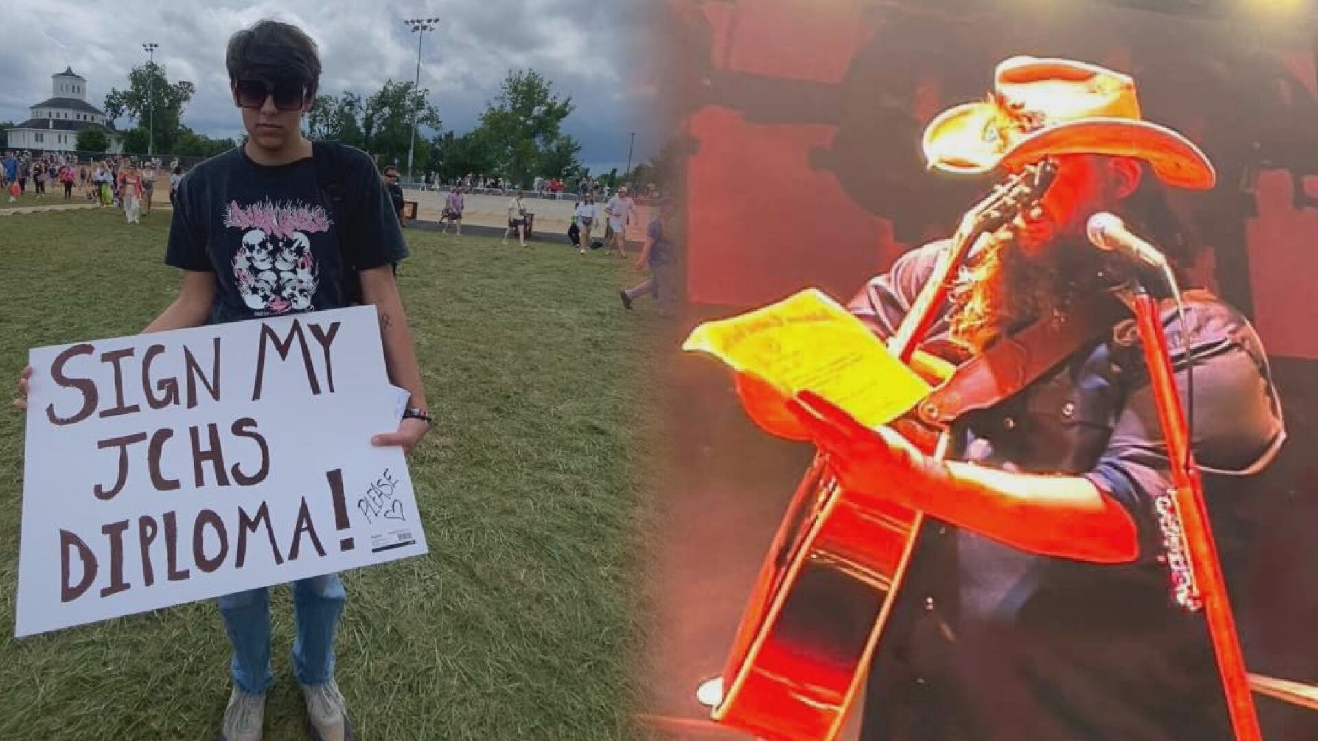 Chris Stapleton signs high school graduate's diploma during music festival - Vimarsana News