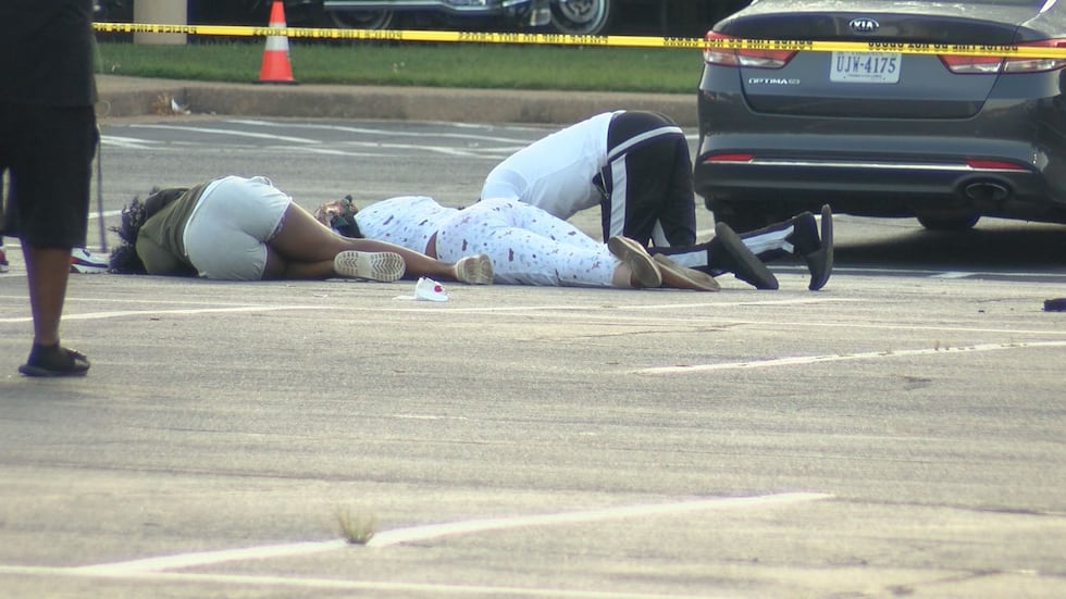 Later in the morning, family members were seen grieving at the scene.