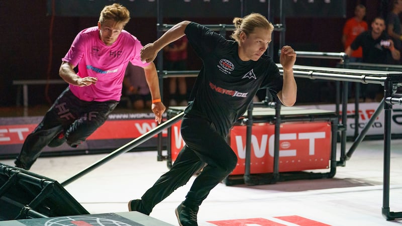 Athletes in World Chase Tag compete on the ESPN program.