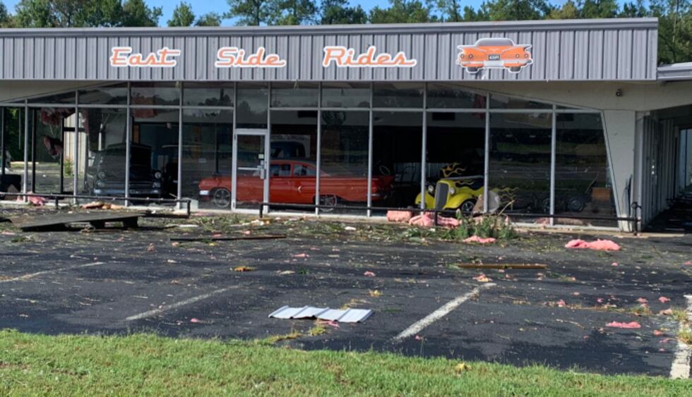 Damage from Tropical Storm Isaias in Courtland.