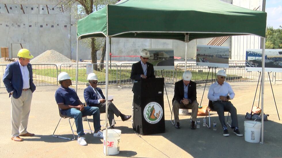 County leaders give update on construction of new, indoor sports center.