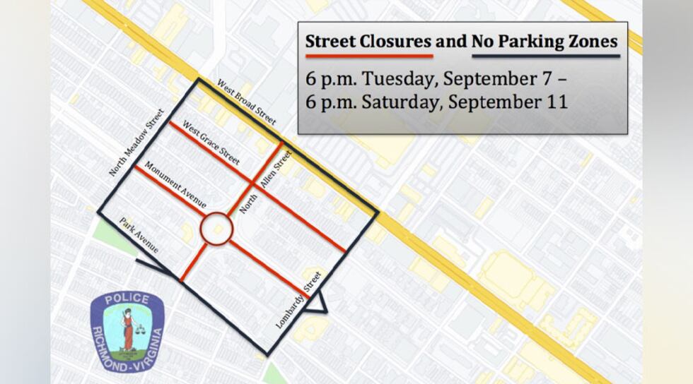 Road closures ahead of Lee statue removal