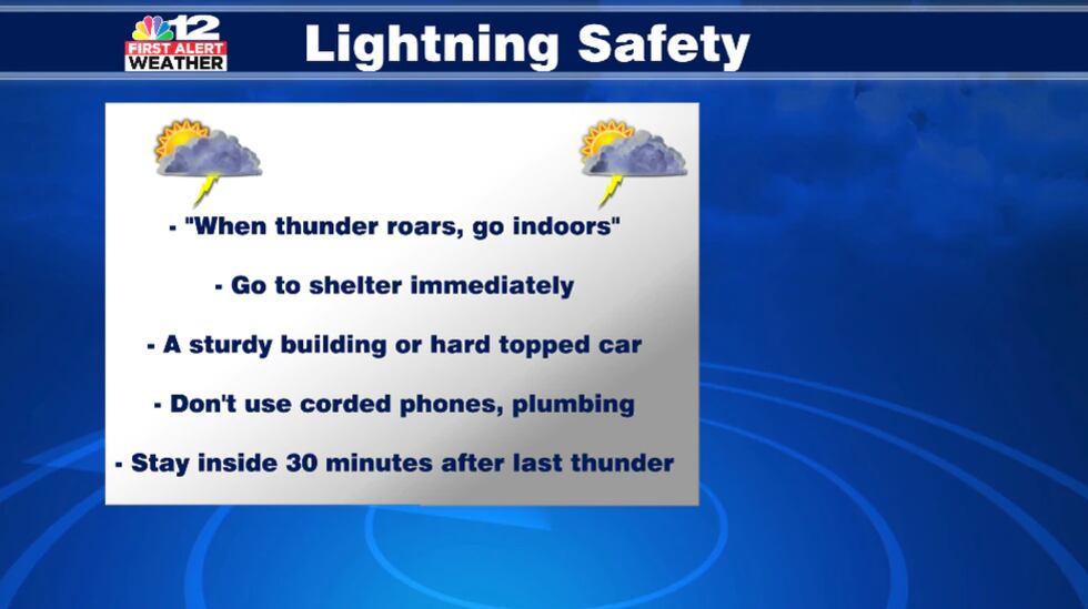 When thunder roars, go indoors! As soon as you hear thunder, it's time to seek shelter in a...