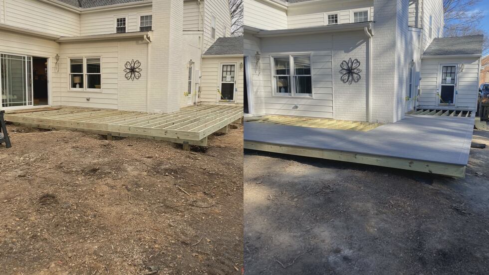 A Henrico family says they have been trying to finish work on an outdoor living space...