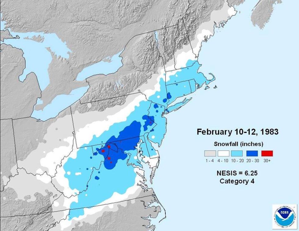 Some Record (at the time) accumulations in Northern VA