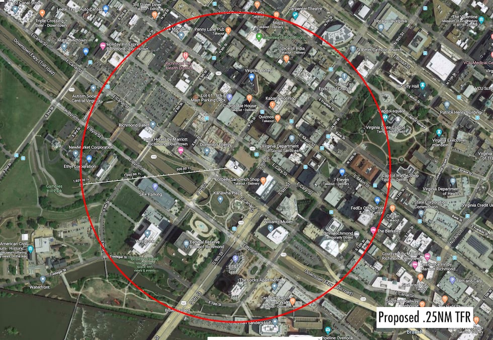 A 15-block restricted zone, for both pedestrians and cars will be in place for the implosion.