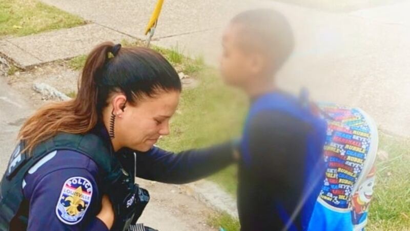 Boy flags down Officer on Mourning Bus Stop Routine to Pray for Safety and School