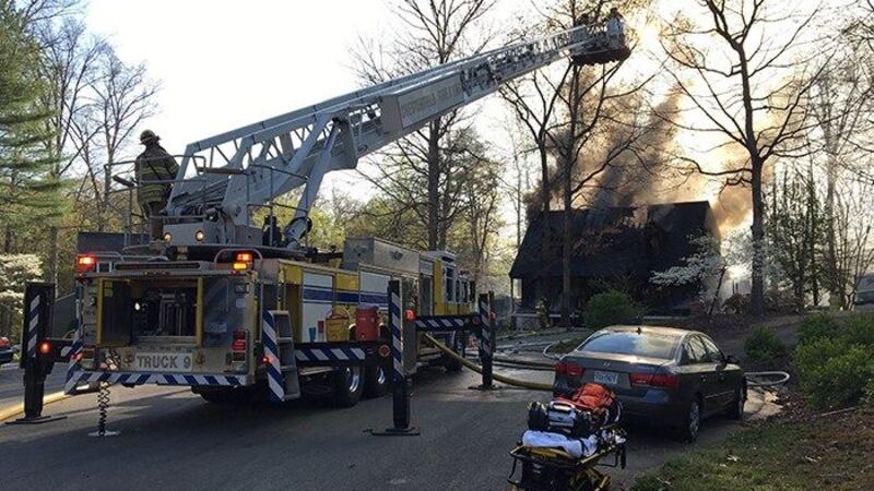 The fire spread to a neighbor's deck. (Source: NBC12)