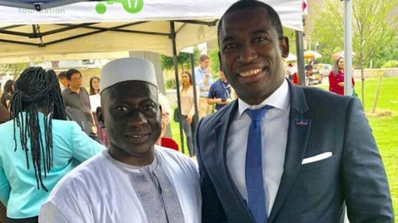 Mayor Levar Stoney greets the ambassador of the Republic of Mali, Mahamdou Nimaga. (Source:...